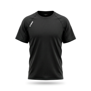 T-shirt sportiva running poliestere uomo nero
