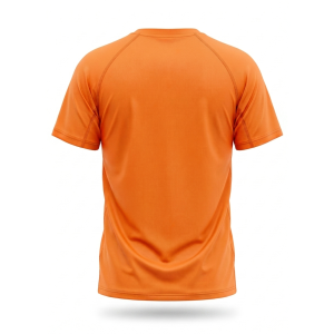 T-shirt sportiva running poliestere uomo arancio fluo