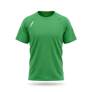 T-shirt sportiva running poliestere uomo verde felce