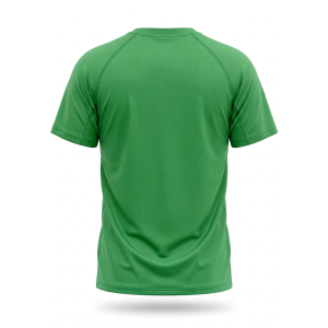 T-shirt sportiva running poliestere uomo verde felce