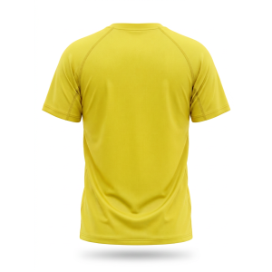 T-shirt sportiva running poliestere uomo gialla
