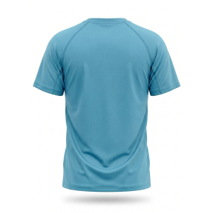 T-shirt sportiva running poliestere bambino turchese