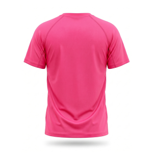 T-shirt sportiva running poliestere bambino rosa fluo