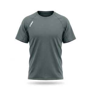 T-shirt sportiva running poliestere uomo verde militare