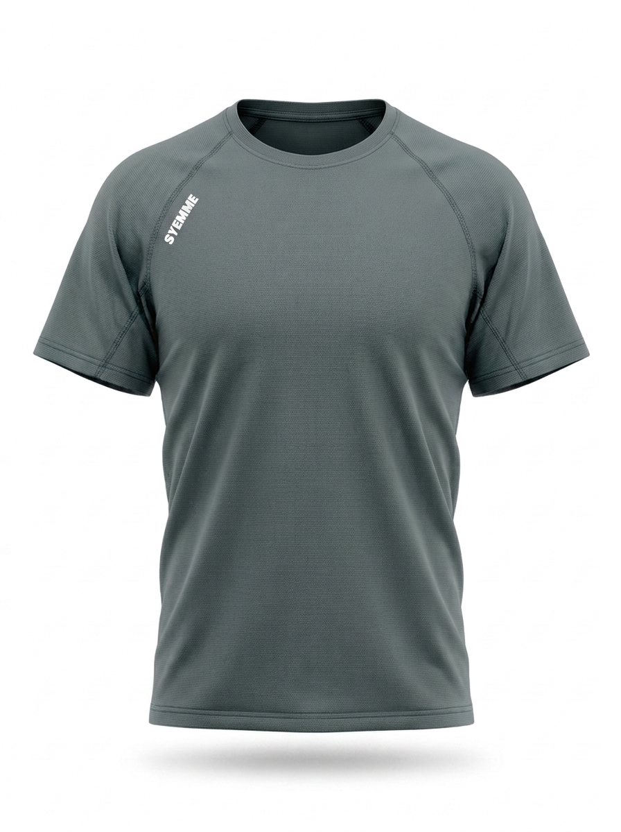 syemme t-shirt sportiva running poliestere uomo verde militare - foto 1