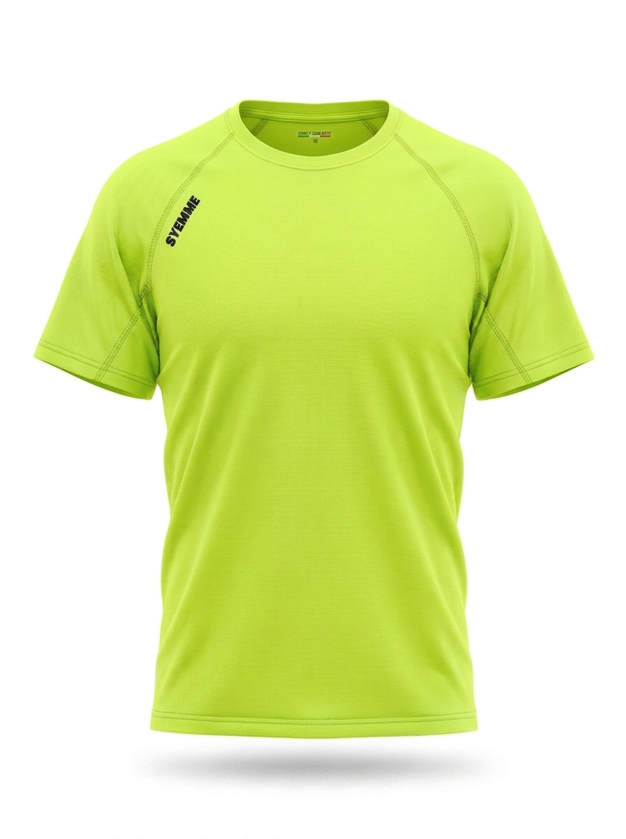 syemme t-shirt sportiva running poliestere uomo gialla fluo - foto 1