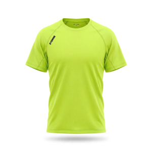 T-shirt sportiva running poliestere bambino gialla fluo