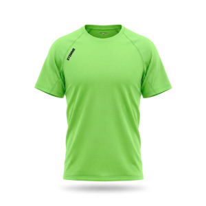T-shirt sportiva running poliestere bambino verde fluo