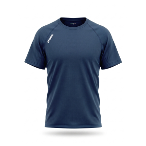 T-shirt sportiva running poliestere bambino blu navy
