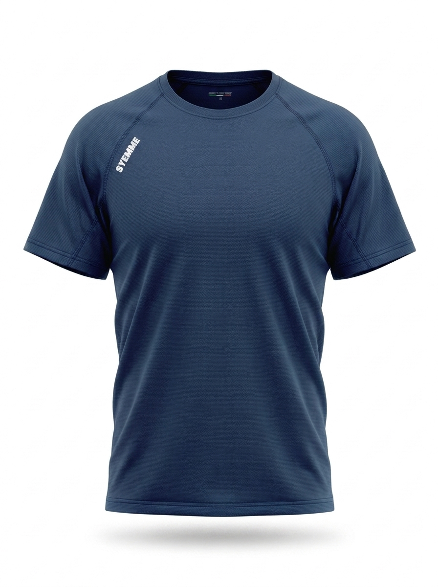 syemme t-shirt sportiva running poliestere bambino blu navy - foto 1