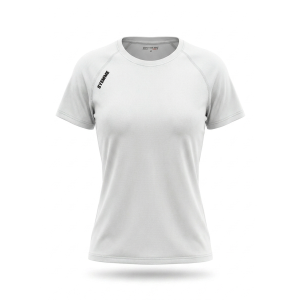 T-shirt sportiva running poliestere donna bianca