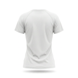 T-shirt sportiva running poliestere donna bianca