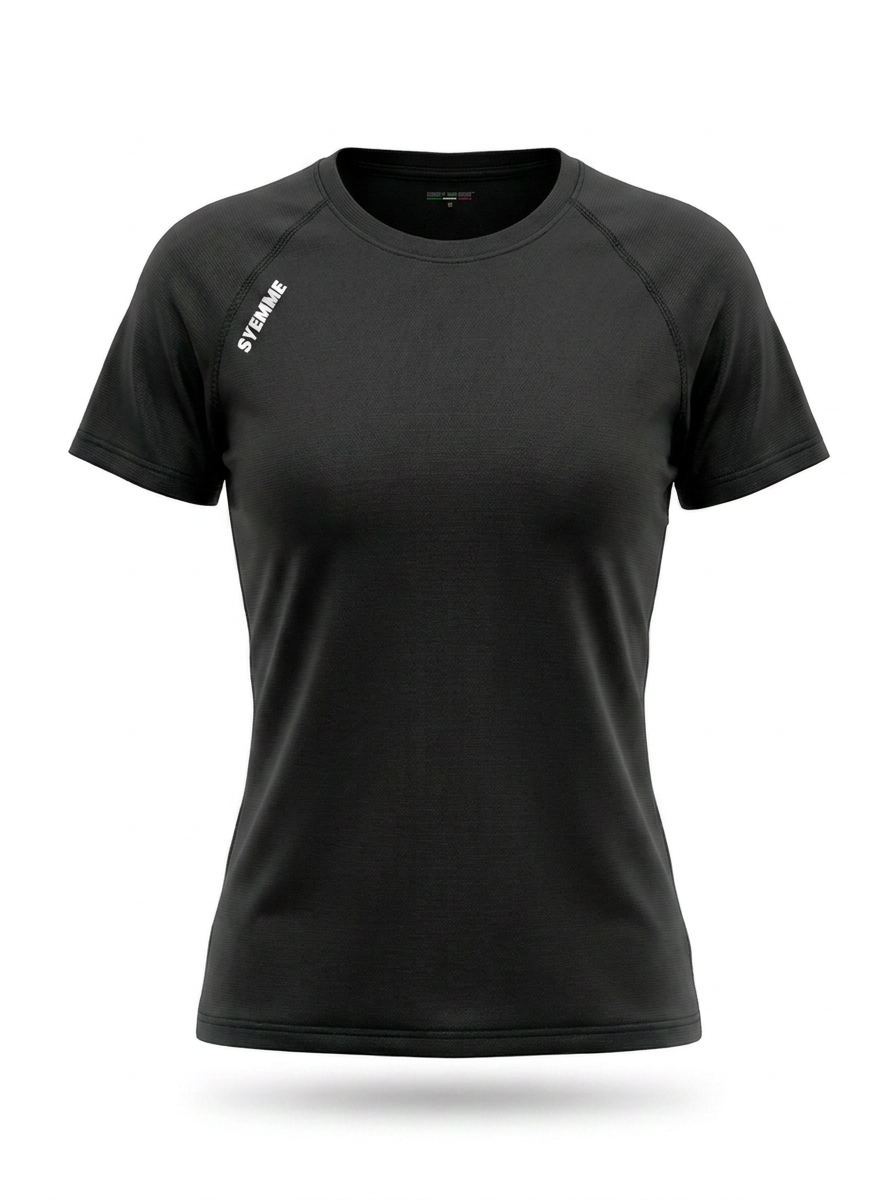syemme t-shirt sportiva running poliestere donna nera - foto 1