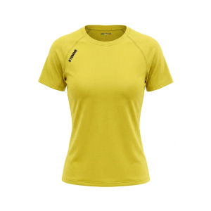 T-shirt sportiva running poliestere donna gialla