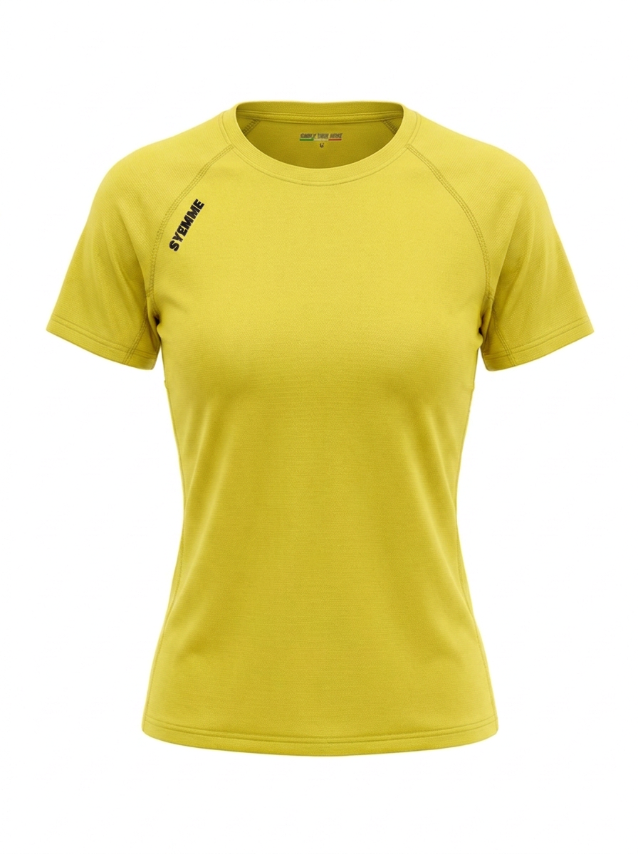 syemme t-shirt sportiva running poliestere donna gialla - foto 1