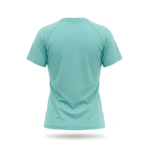 T-shirt sportiva running poliestere donna celeste