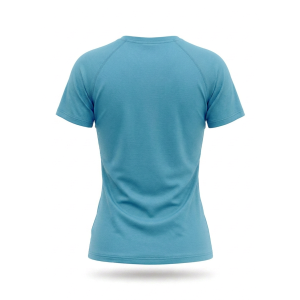 T-shirt sportiva running poliestere donna turchese