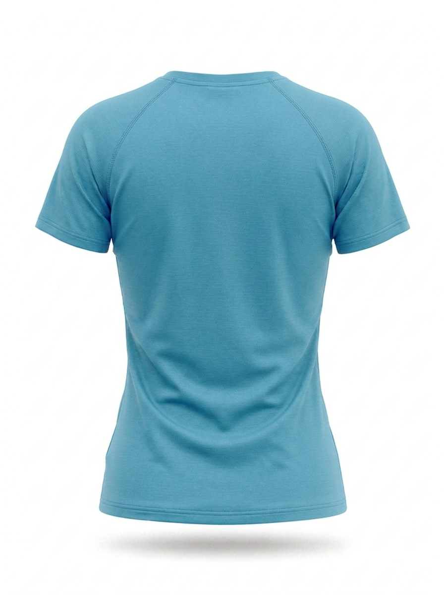syemme t-shirt sportiva running poliestere donna turchese - foto 2