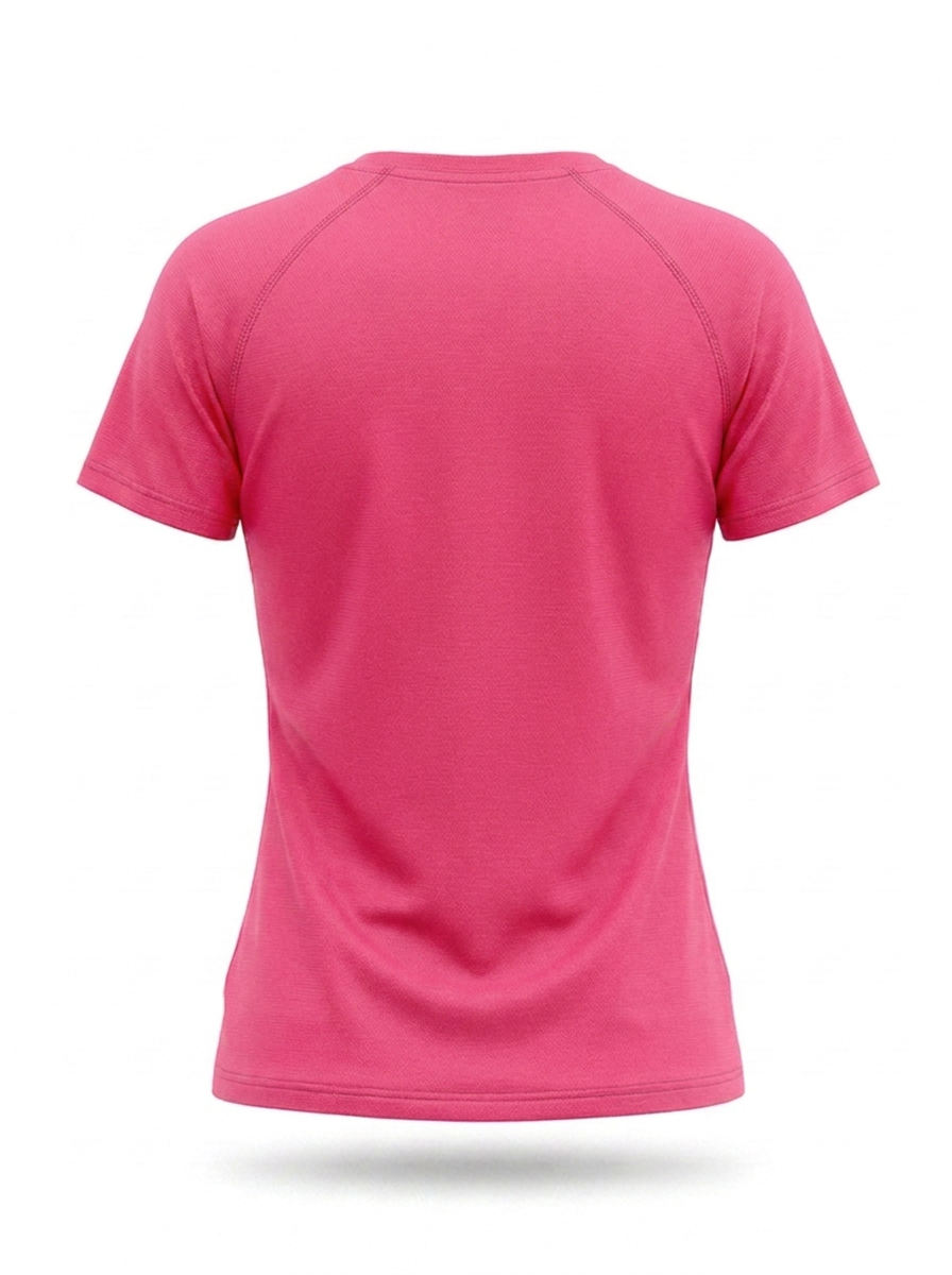 syemme t-shirt sportiva running poliestere donna rosa fluo - foto 2