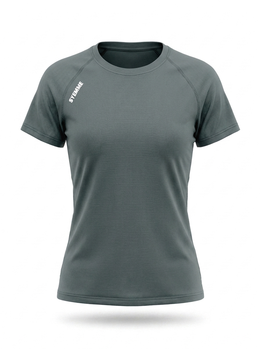 syemme t-shirt sportiva running poliestere donna verde militare - foto 1