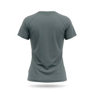 T-shirt sportiva running poliestere donna verde militare