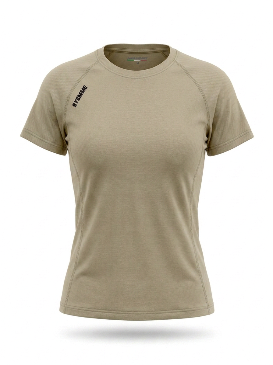 syemme t-shirt sportiva running poliestere donna sabbia - foto 1