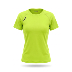 T-shirt sportiva running poliestere donna giallo fluo