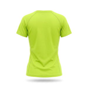 T-shirt sportiva running poliestere donna giallo fluo