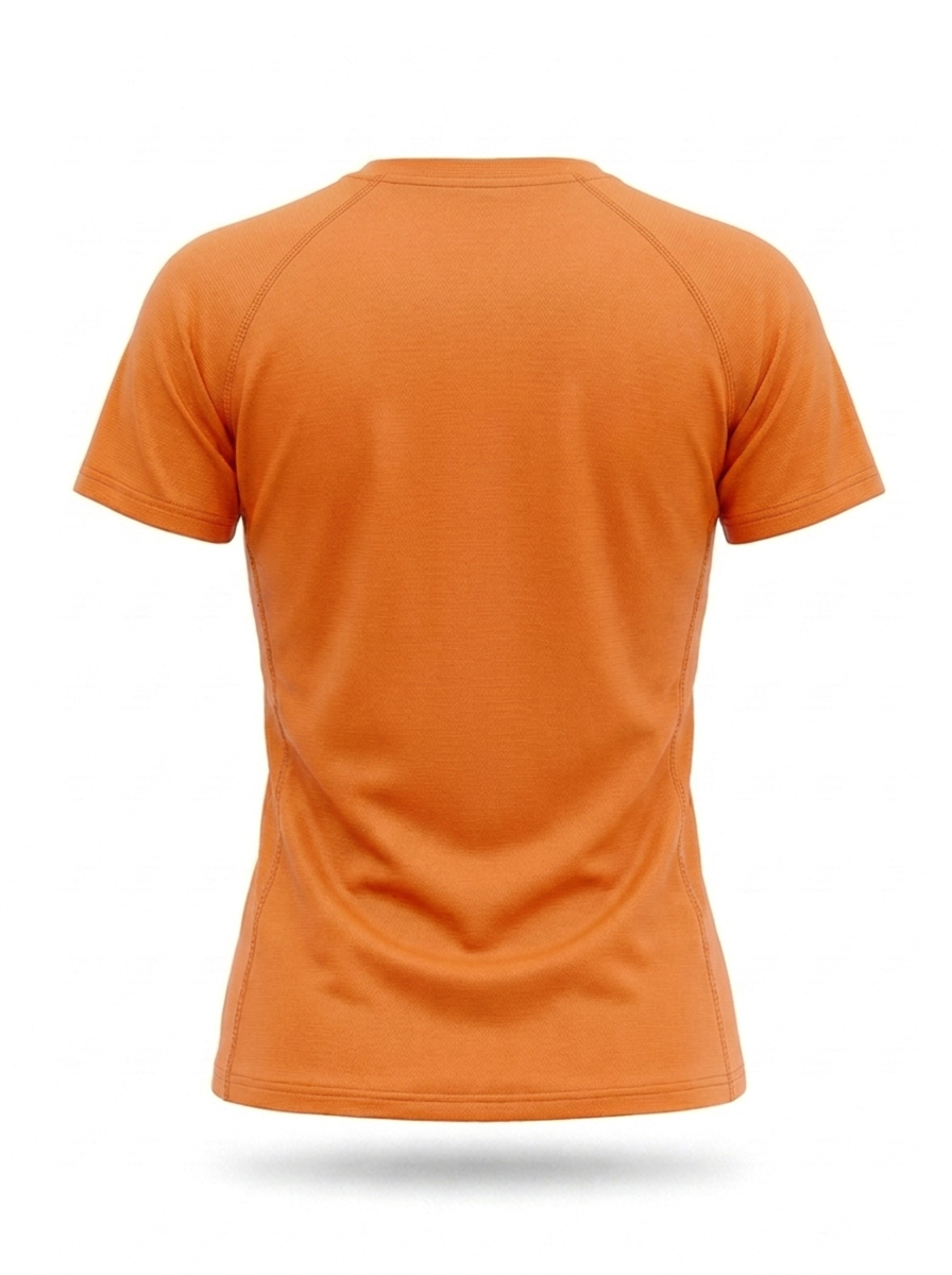 syemme t-shirt sportiva running poliestere donna arancio fluo - foto 2