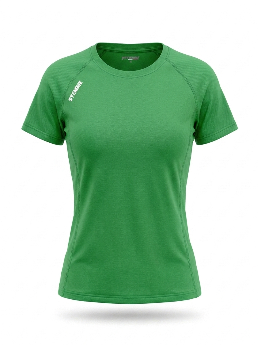 syemme t-shirt sportiva running poliestere donna verde felce - foto 1