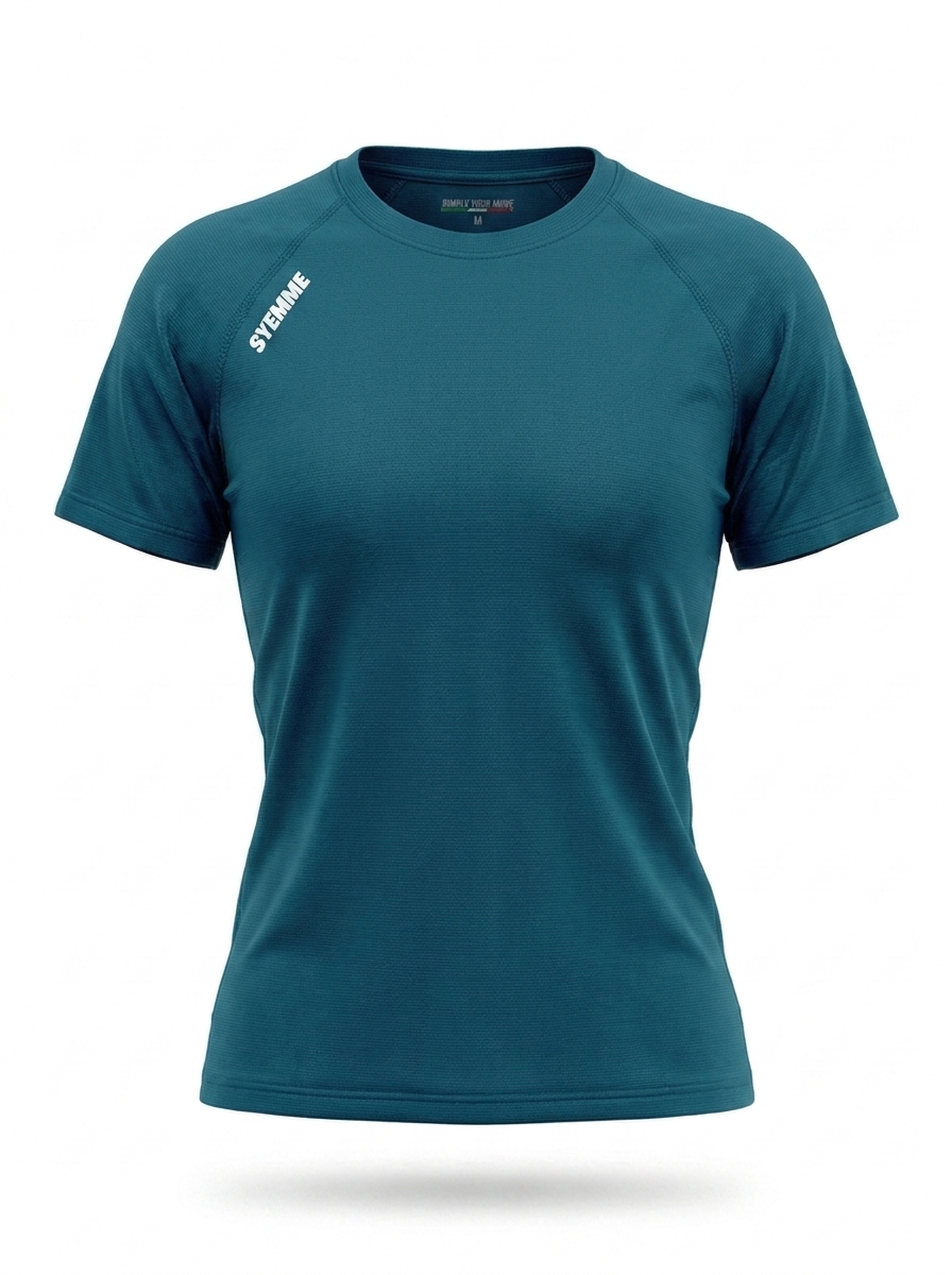 syemme t-shirt sportiva running poliestere donna blu chiaro di luna - foto 1