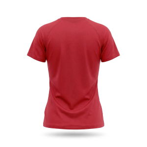 T-shirt sportiva running poliestere donna rossa