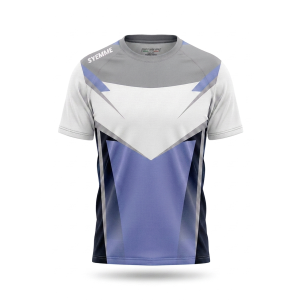 T-shirt padel sublimatico grigio / viola