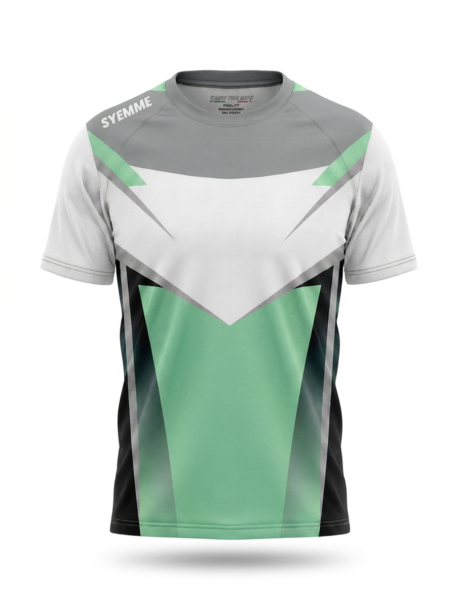 syemme t-shirt padel sublimatico grigio / verde - foto 1