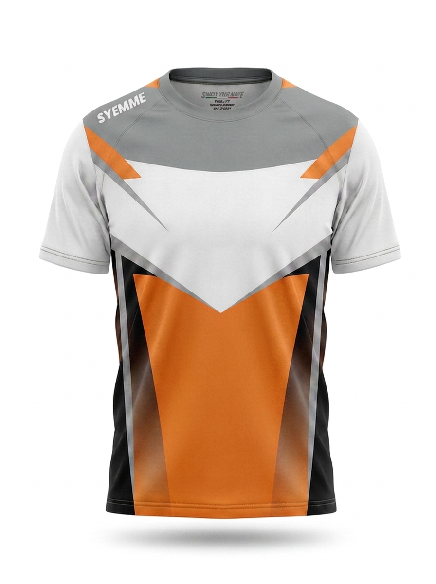 syemme t-shirt padel sublimatico grigio / arancione - foto 1