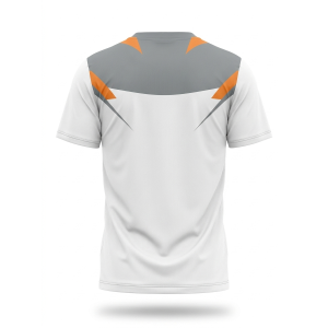 T-shirt padel sublimatico grigio / arancione