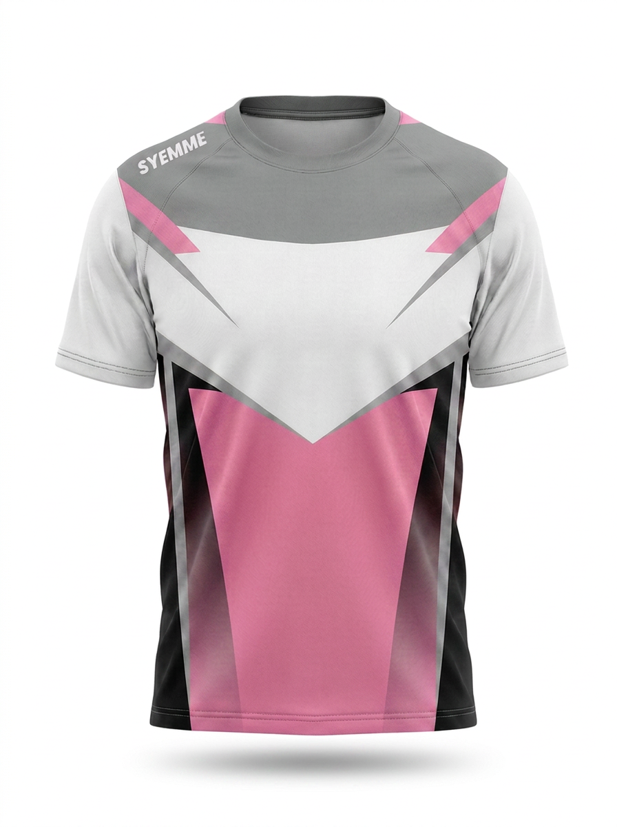 syemme t-shirt padel sublimatico grigio / rosa - foto 1