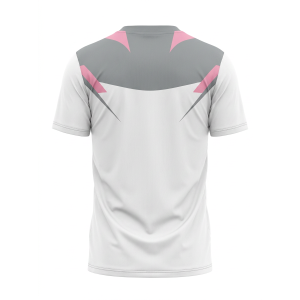 T-shirt padel sublimatico grigio / rosa