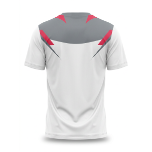 T-shirt padel sublimatico grigio / rosso