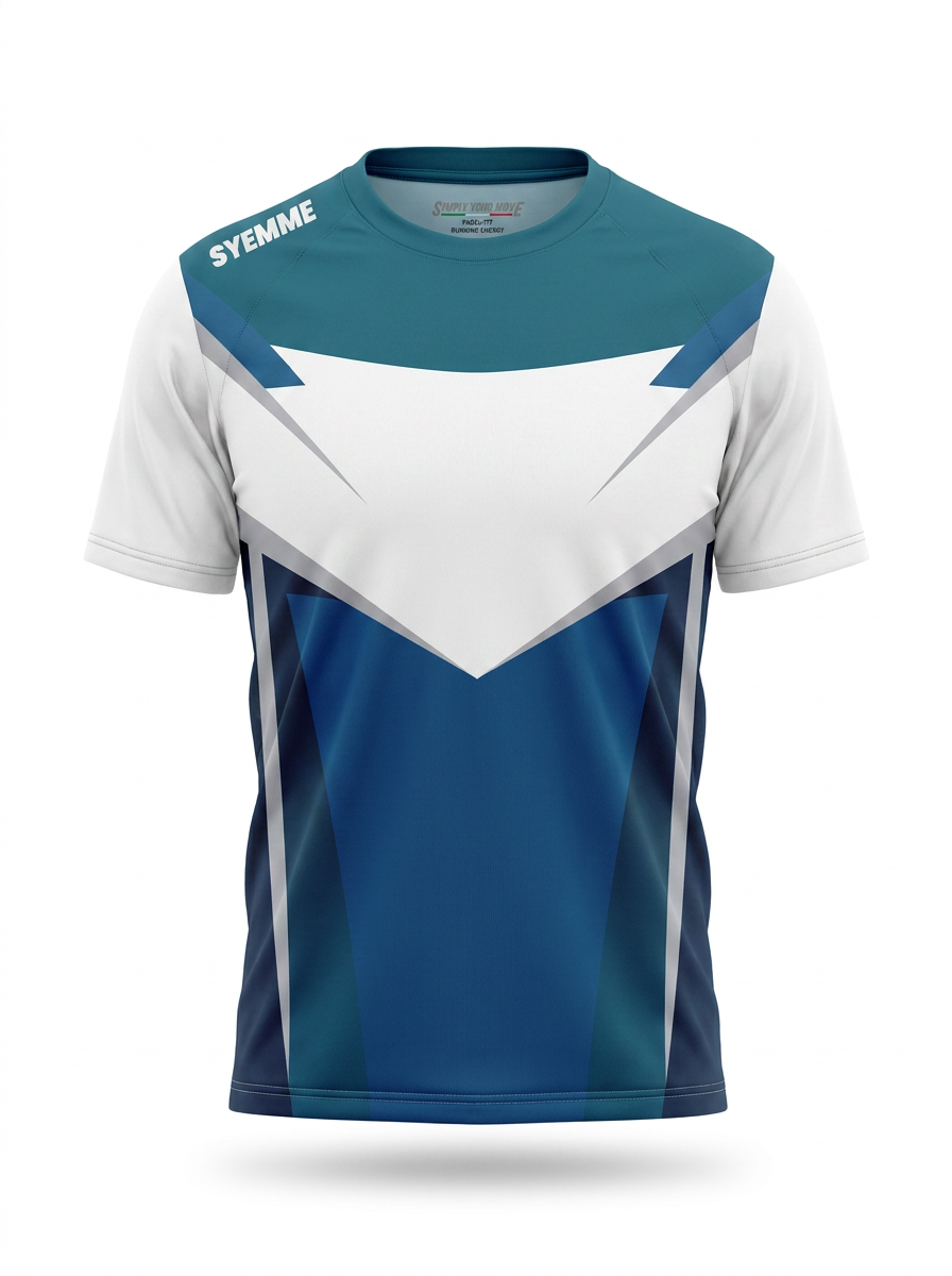 syemme t-shirt padel sublimatico turchese / navy - foto 1