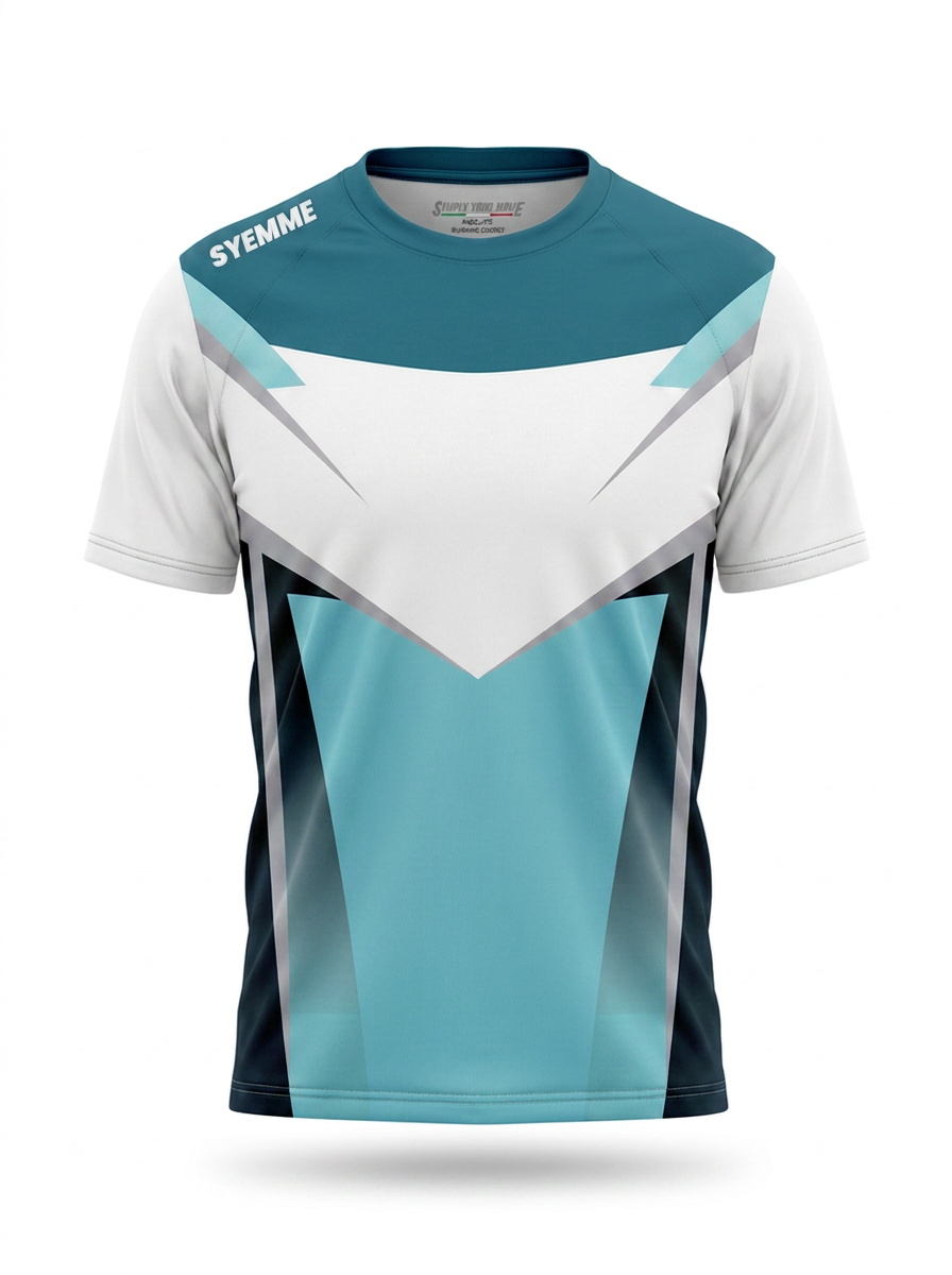 syemme t-shirt padel sublimatico turchese / turchese - foto 1