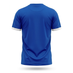 T-shirt sportiva calcio blu royal / bianco