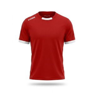 T-shirt sportiva calcio rosso-bianco
