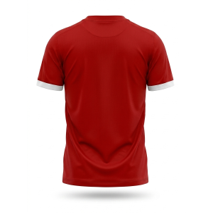 T-shirt sportiva calcio rosso-bianco
