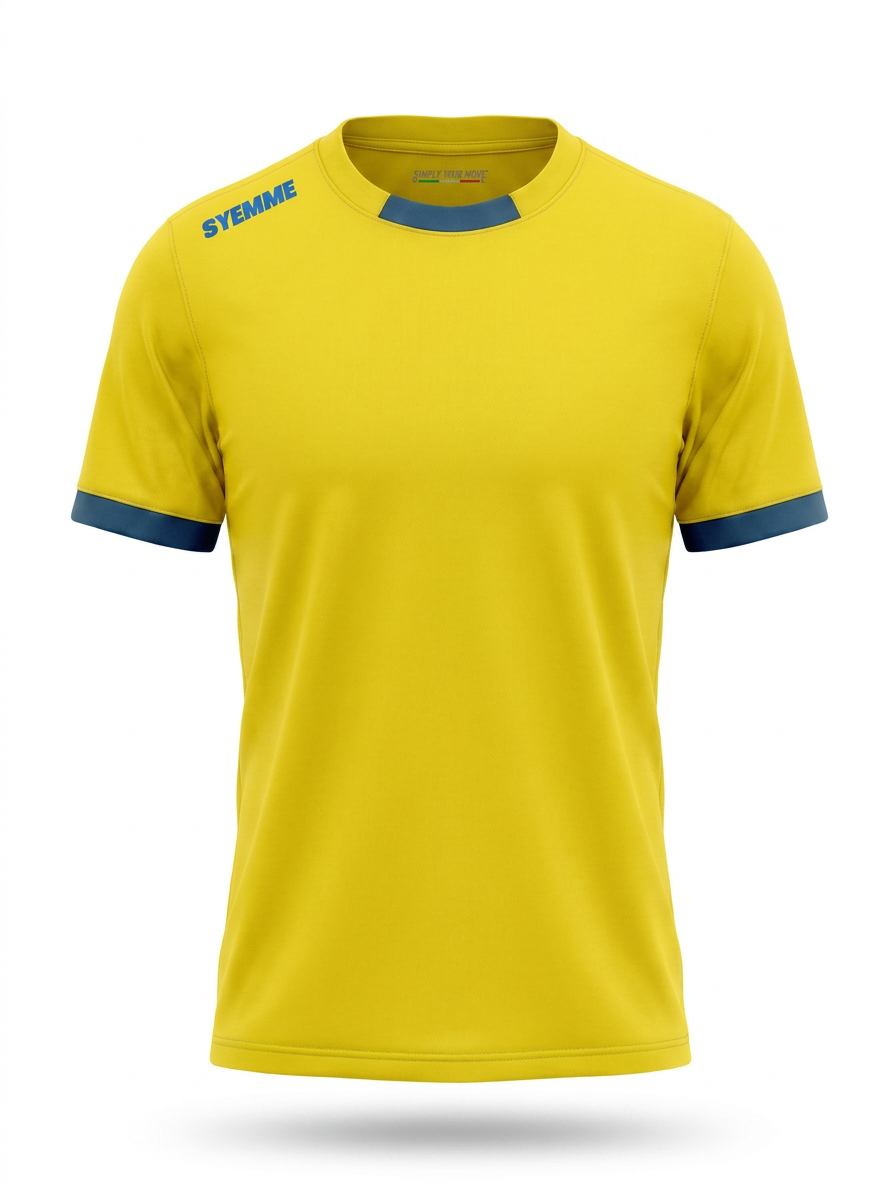 syemme t-shirt sportiva calcio giallo-blu royal - foto 1
