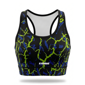 Top running donna nero sublimatico