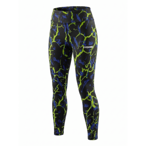 Collant running donna nero sublimatico